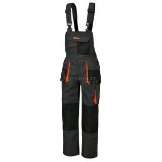 BETA Spodnie robocze na szelkach ze wstawkami Oxford szare model 7903E Seria EASY, Rozmiar: S